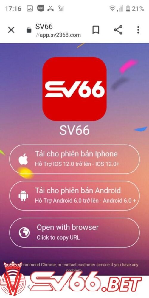 Chọn tải app cho Android